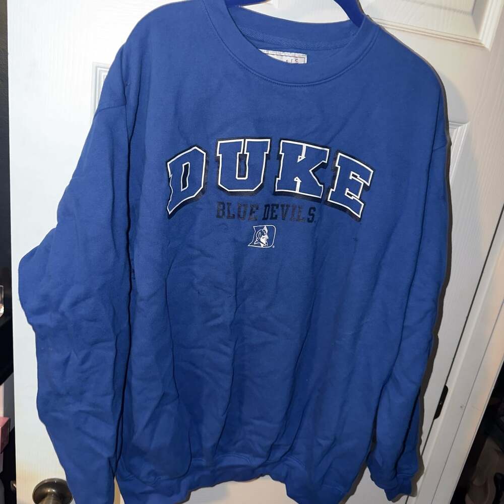Vintage Soffe 2000s Duke Blue Devils Sweatshirt Size XL Blue NCAA Crewneck
